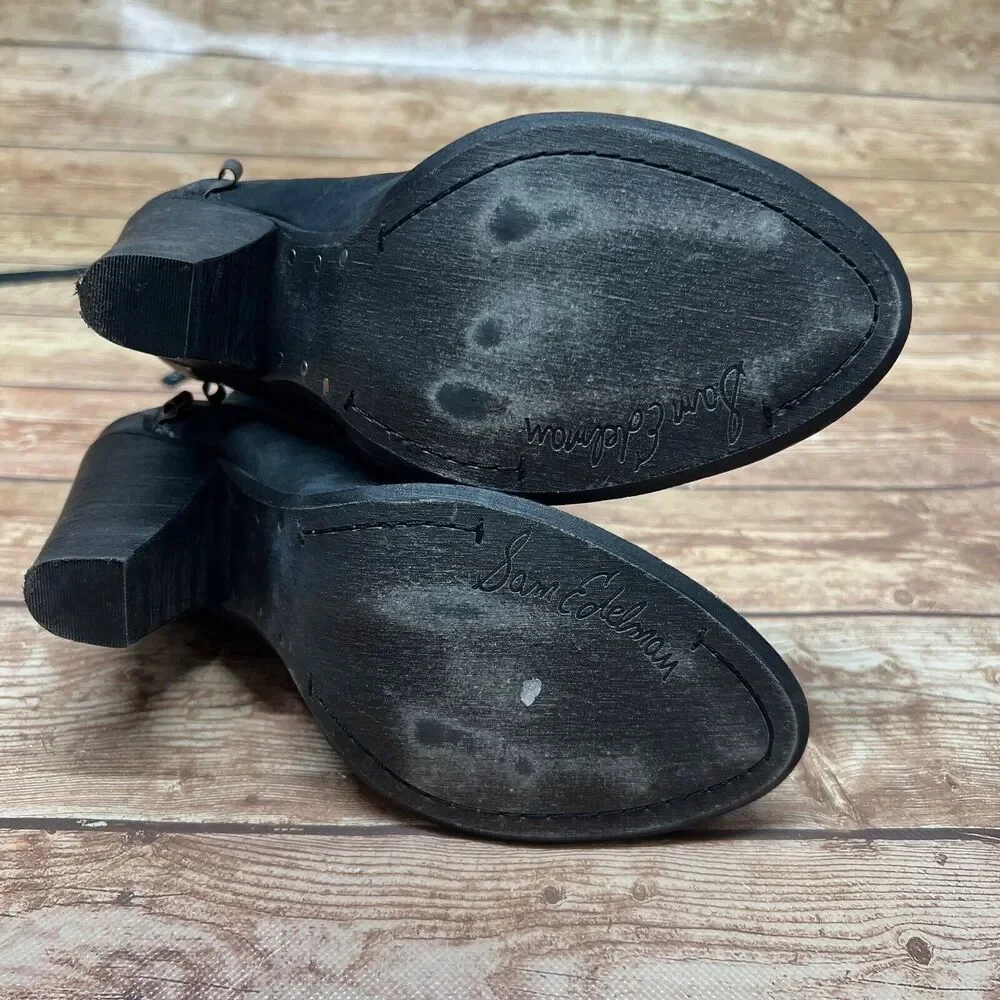 Sam Edelman NORWICK 6.5 M  Boots Black‎ Over Knee Heel